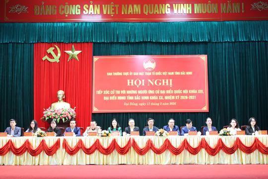 Hội nghị tiếp xúc cử tri xã Đại Đồng với các ứng cử viên đại biểu Quốc hội khóa XVI và đại biểu HĐND tỉnh khóa XX
