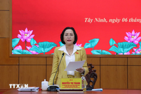 Phó Chủ tịch Quốc hội Nguyễn Thị Thanh kiểm tra công tác bầu cử tại Tây Ninh